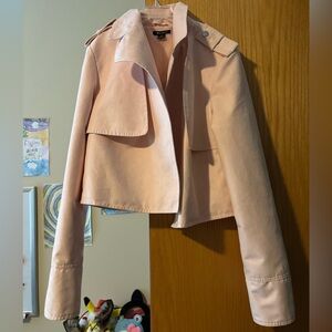 I ❤️ Ronson Women’s Pink Suede Crop Jacket